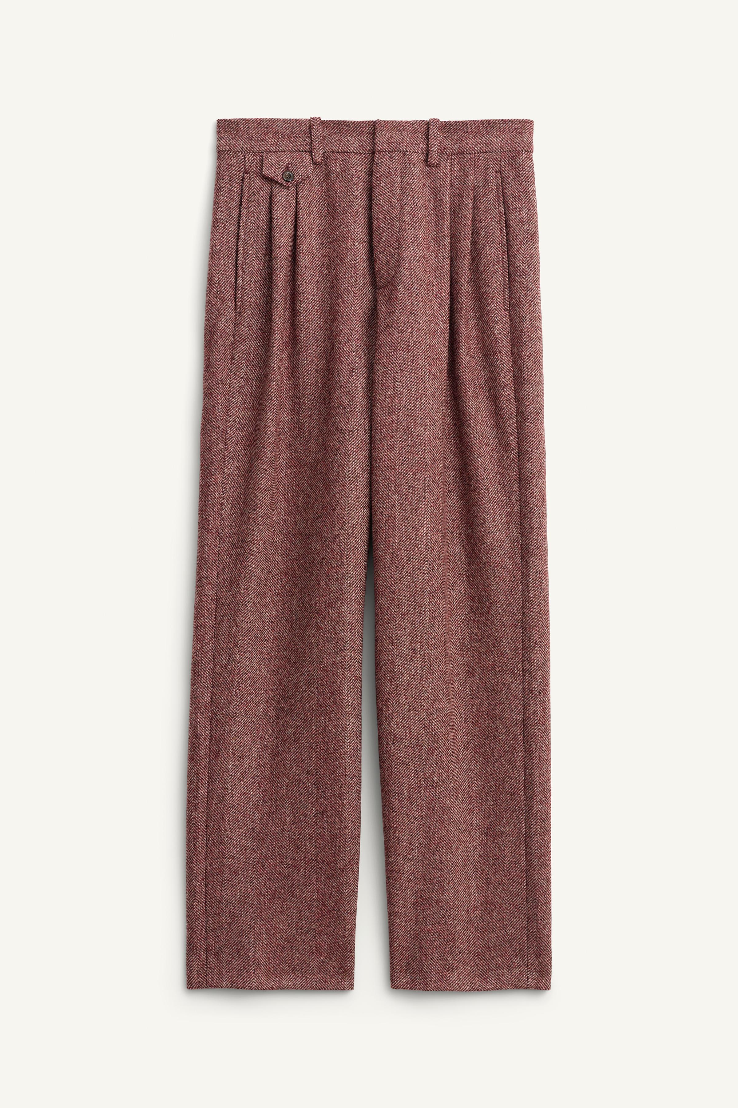 LIMITED EDITION HERRINGBONE WOOL PANTS